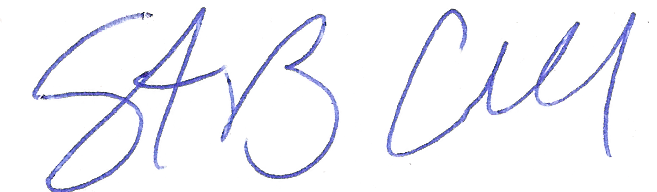 The signature of Steve Crandall in blue ink.